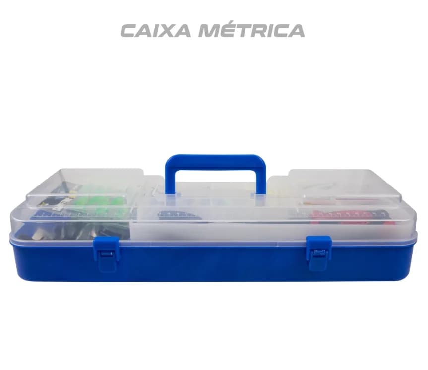 CAJA METRICA AZUL