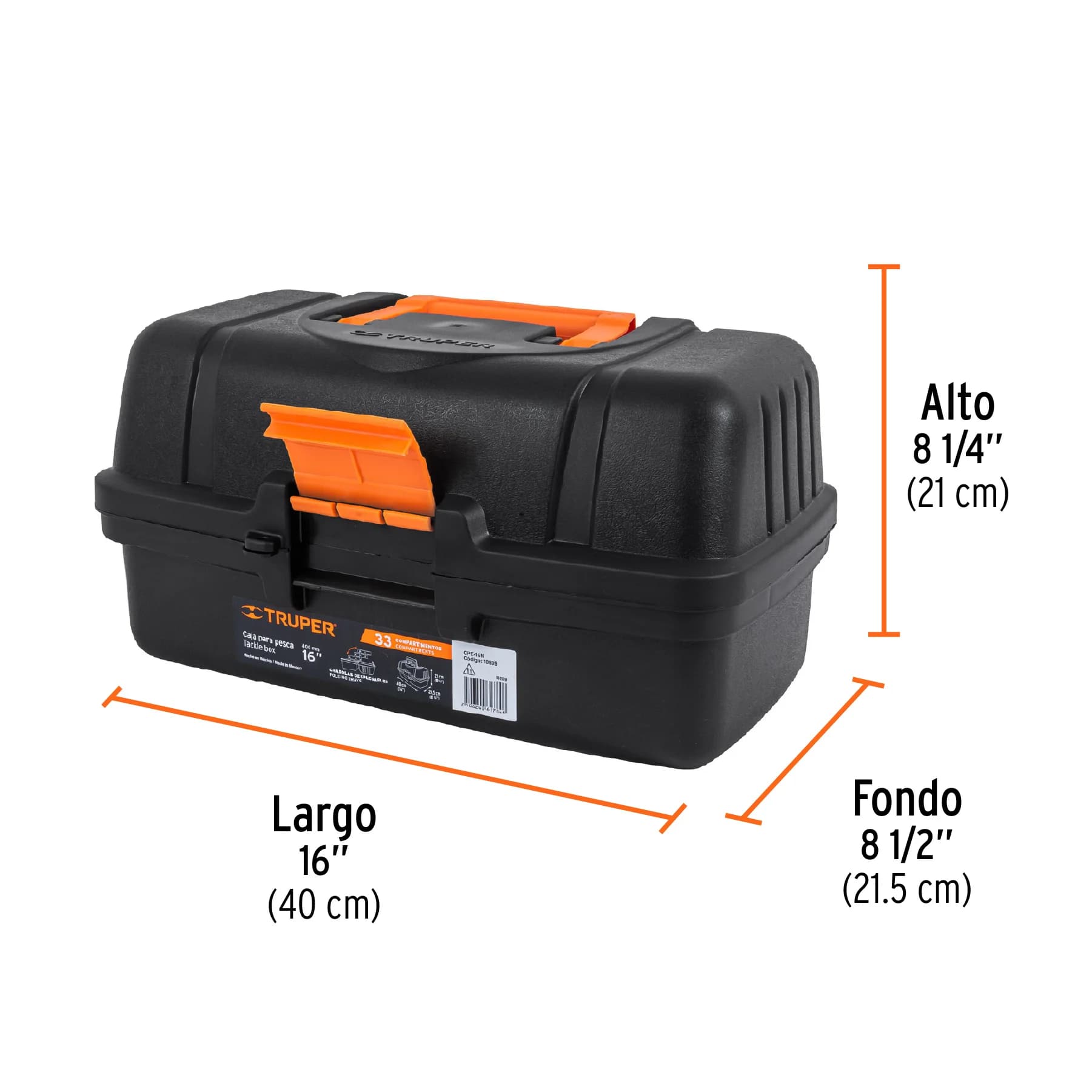 Caja de pesca TRUPER 16"
